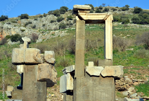 Ruins of ancient city Efesus near Izmir, Turkey photo