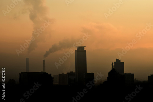 Urban pollution of an industrial city © francovolpato