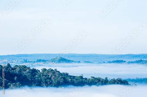 sea mist on Khao Kho mountain in Phetchabun province Thailand