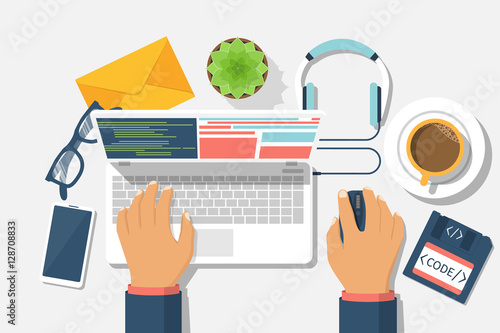 Developer web concept.