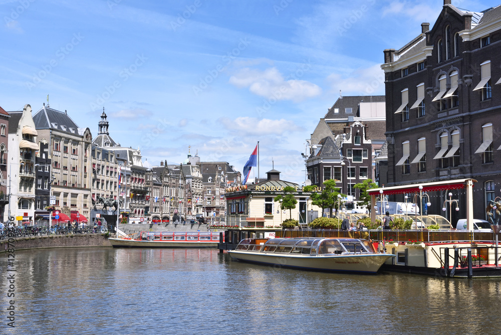 Historic city of Amsterdam, capital of the Netherlands.