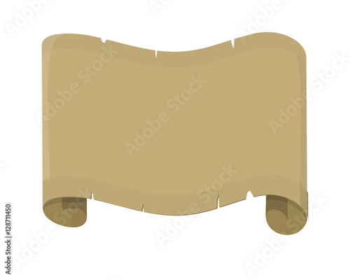 Sheet of Old Paper Flat Design Vector Illustration