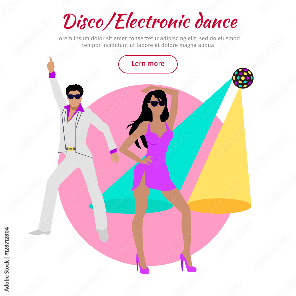 Disco and Electronic Dance Conceptual Banner