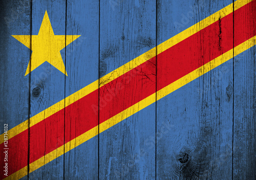 Wooden Flag of Democratic Republic of Congo
