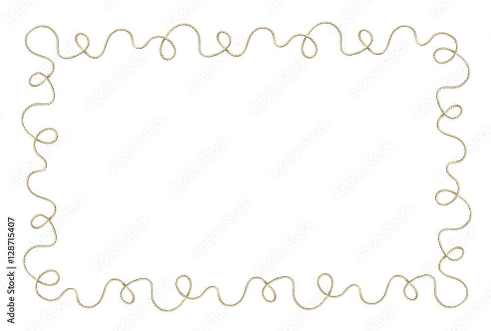 White rope frame White rope frame