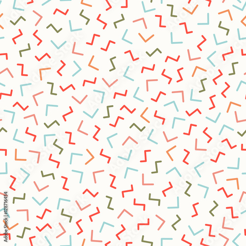 Retro memphis geometric line shapes seamless patterns. Hipster fashion 80-90s. Abstract jumble textures. Black and white. Zigzag lines. Memphis style for printing, website, fabric design, poster.