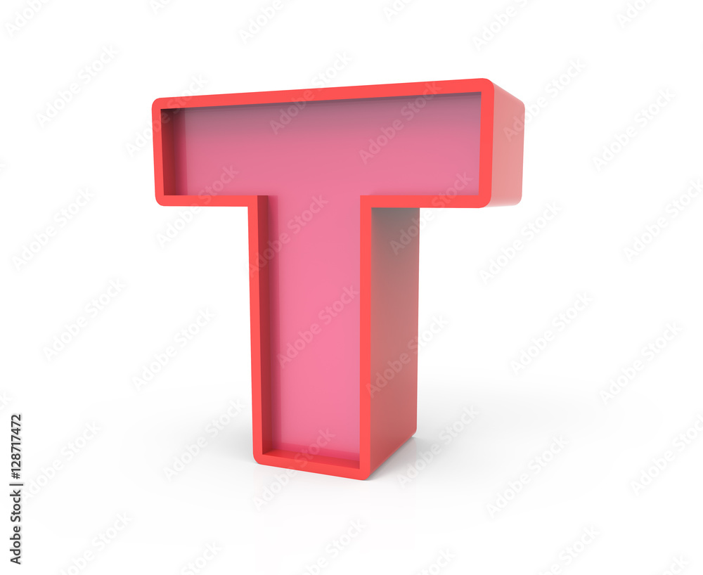 red block letter T red block letter T