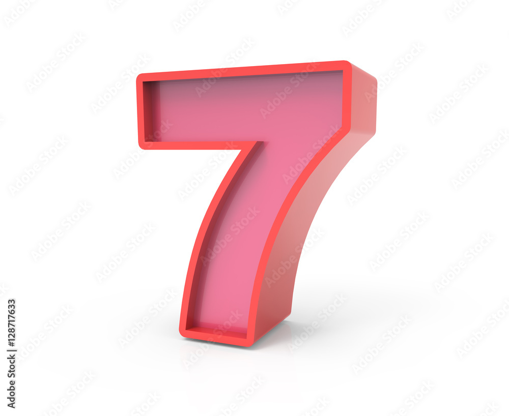 red block number 7 red block number 7