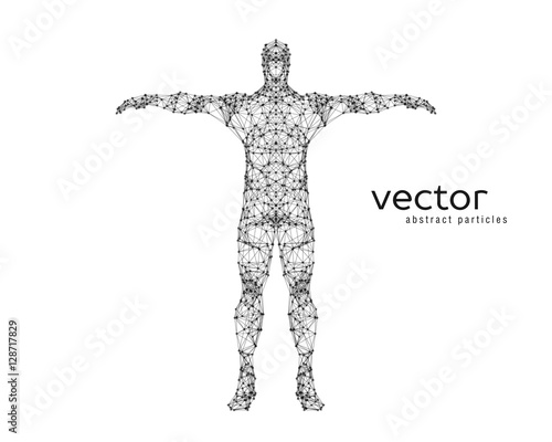 Abstract vector illustration of  man.