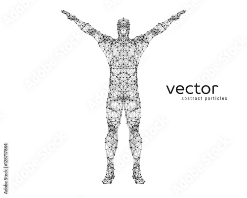 Abstract vector illustration of  man.
