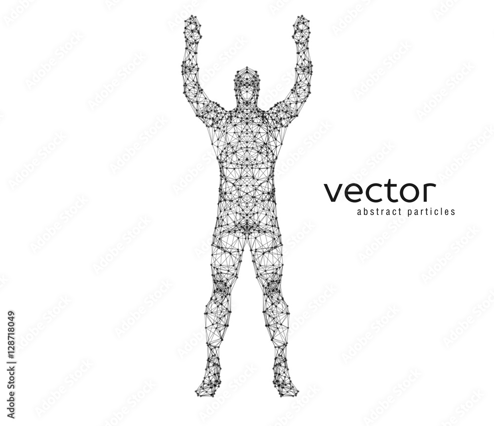 Fototapeta premium Abstract vector illustration of man.