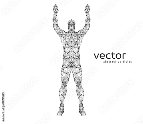 Abstract vector illustration of  man.
