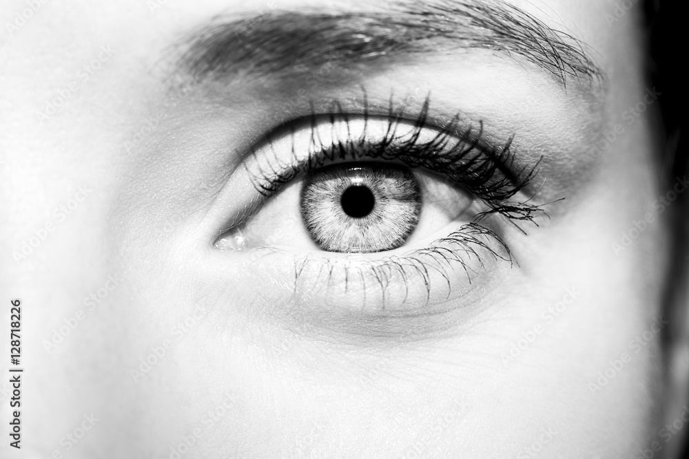 Fototapeta premium Beautiful insightful look woman's eye