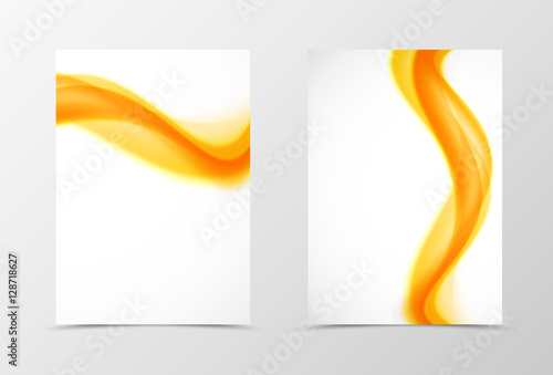 Front and back wave flyer template design