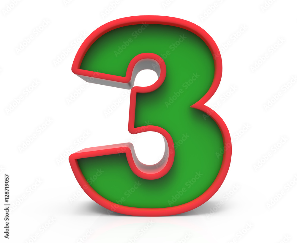 3d Christmas number 3 3d Christmas number 3