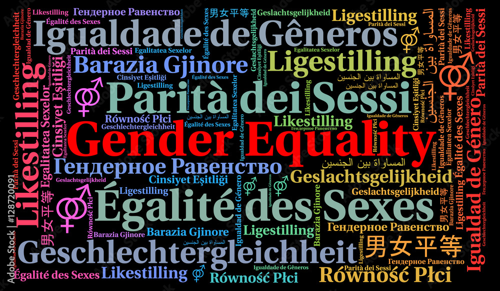 Gender equality word cloud in different languages Gender equality word cloud in different languages