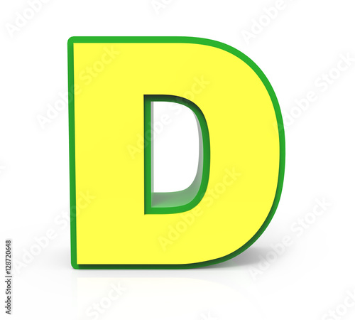 3D Toy letter D