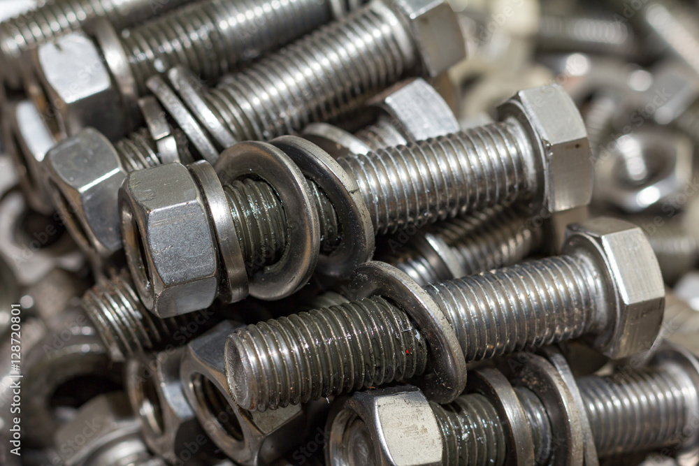 Bolt used overlapping full. Bolts and screws used in constructio Bolt used overlapping full. Bolts and screws used in constructio
