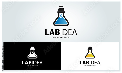 Lab idea logo design template ,Vector illustration