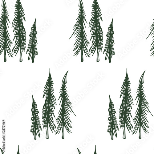 Spruce seamless pattern