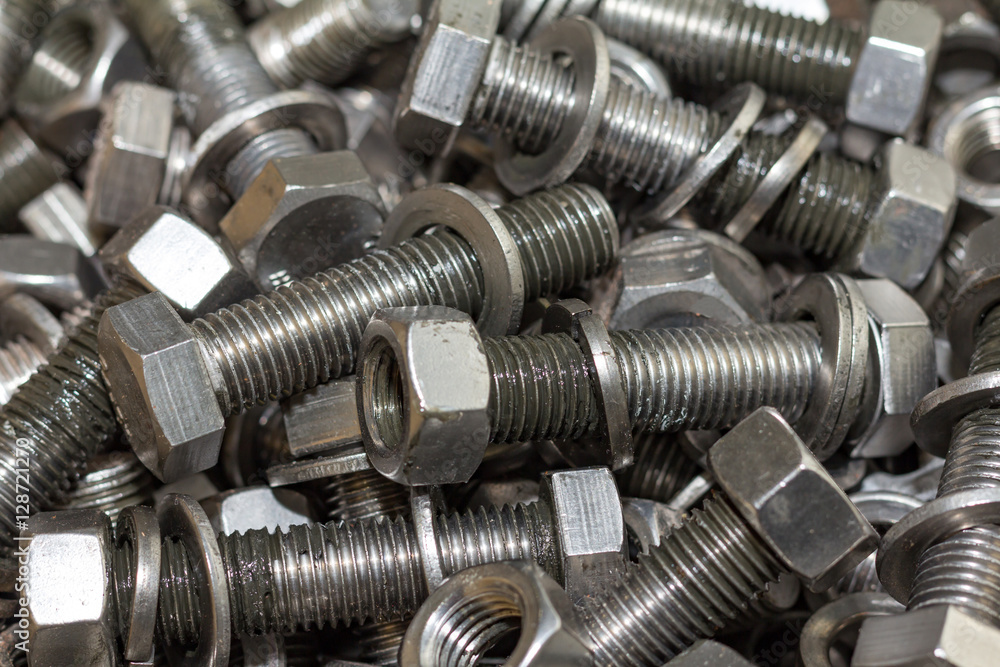 Bolt used overlapping full. Bolts and screws used in constructio Bolt used overlapping full. Bolts and screws used in constructio