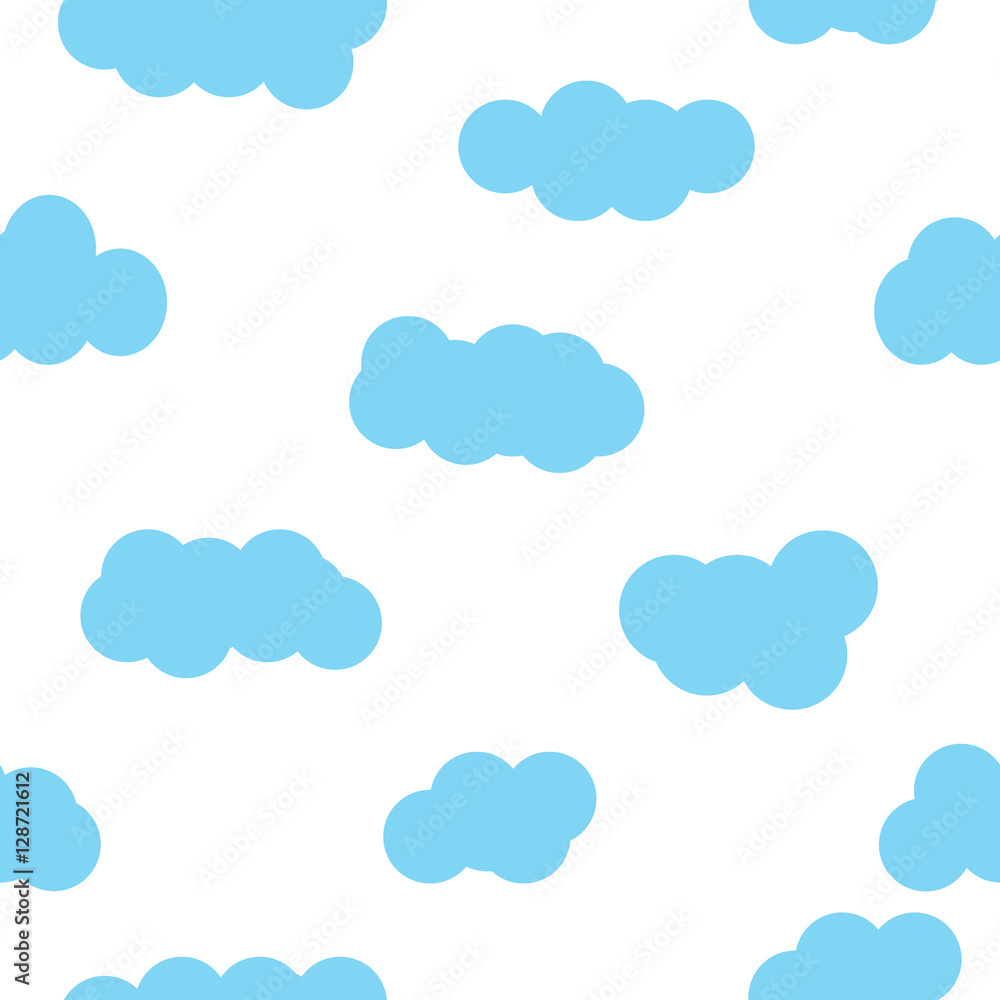 Cloud pattern blue wallpaper design.