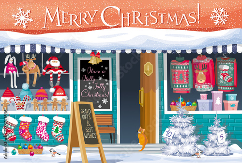 Christmas Market greeting card