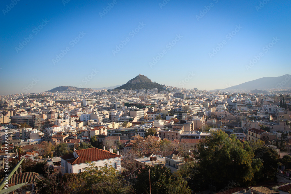 Panorama of Athens from the Acropolis, Greece