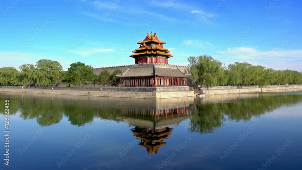 Corner Tower in Imperial Palace in Beijing, China Corner Tower in Imperial Palace in Beijing, China
