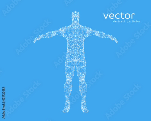 Abstract vector illustration of  man.