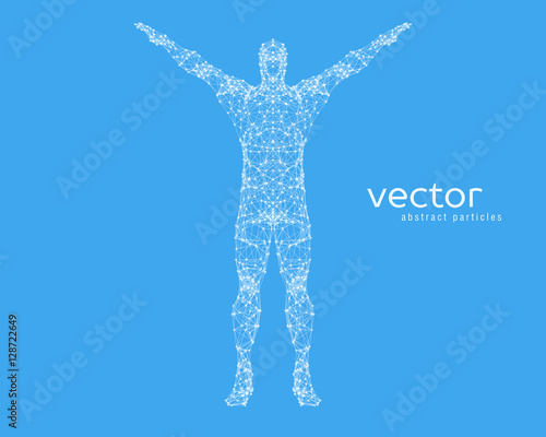 Abstract vector illustration of  man.