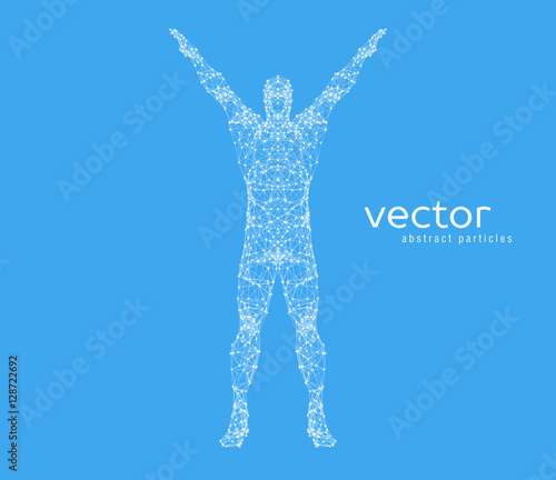 Abstract vector illustration of  man.