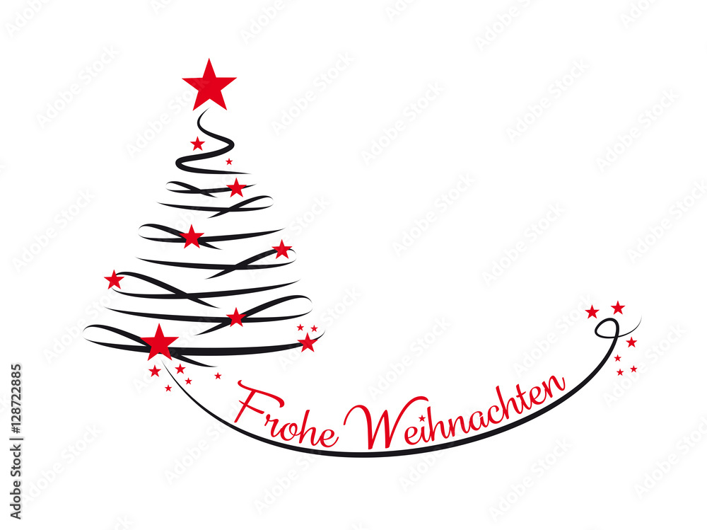 frohe weihnachten mit tannenbaum Stock Vector | Adobe Stock
