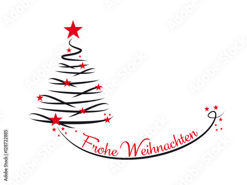 frohe weihnachten mit tannenbaum 