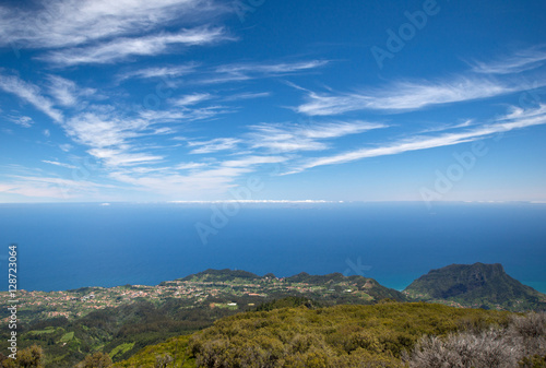 View from above on Santana on the island of Madeira