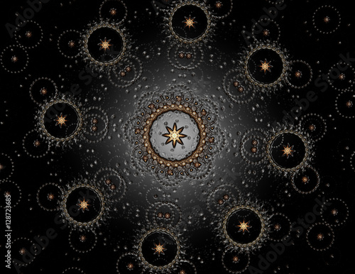 Particles of abstract fractal forms on the subject of nuclear ph