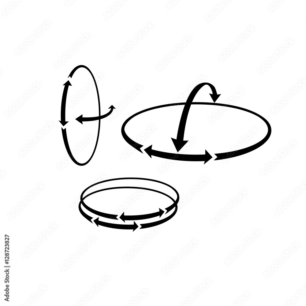 The round Arrows showing the complex hinge The round Arrows showing the complex hinge