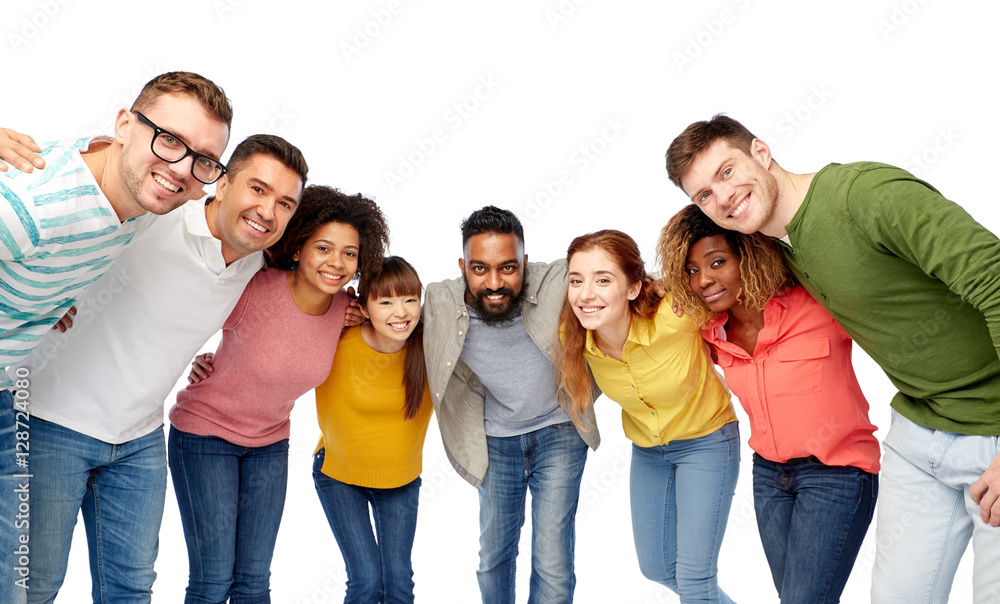 international group of happy smiling people international group of happy smiling people