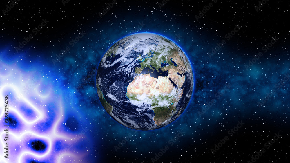 Fototapeta premium Planet Earth in space.Globe in galaxy. Elements of this image furnished by NASA