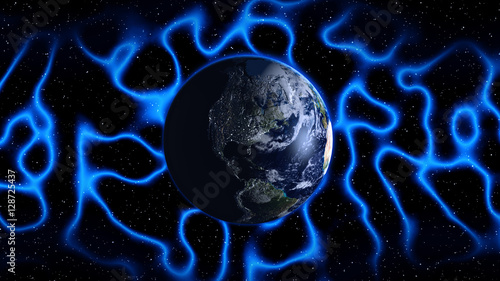 Fototapeta Naklejka Na Ścianę i Meble -  Planet Earth in space.Globe in galaxy. Elements of this image furnished by NASA