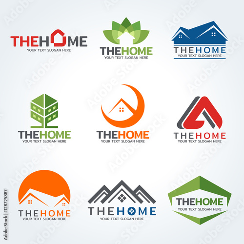 The home logo vector set art design