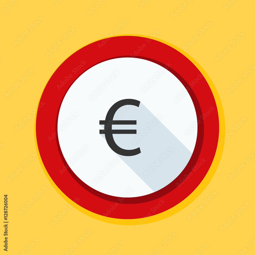 Obraz premium Euro danger sign illustration