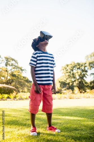 Boy looking in 3d glasses