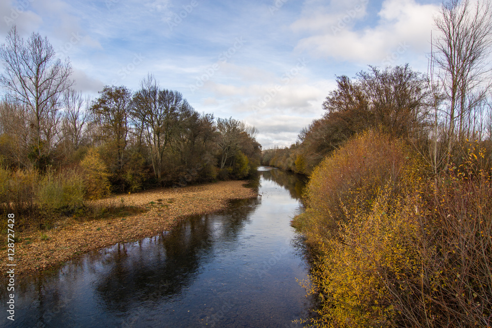 Río Eria y vegetación de ribera. Río Eria y vegetación de ribera.
