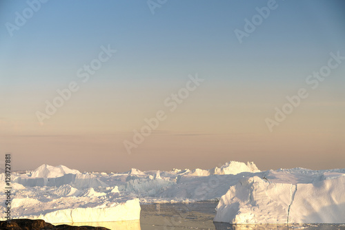beautiful icebergs on the arctic ocean in Greenland