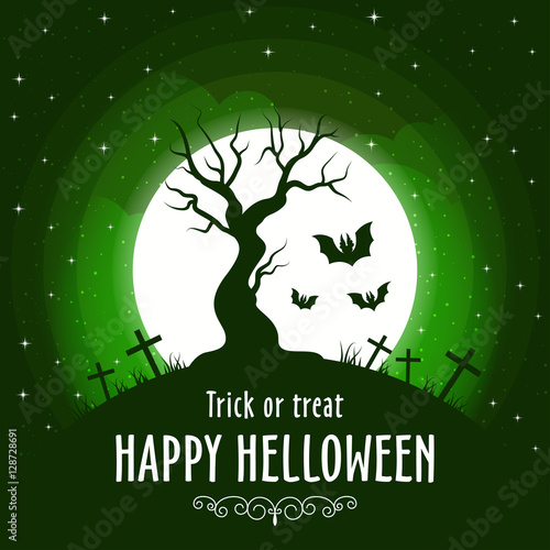 Happy Halloween. Vector illustration card.