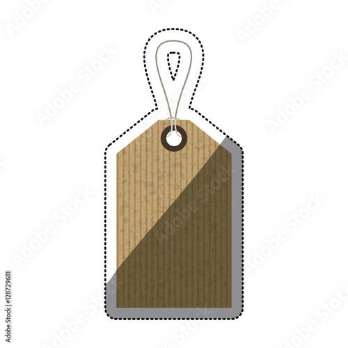 Paper hang label icon. Tag banner product and decoration theme. Isolated design. Vector illustration