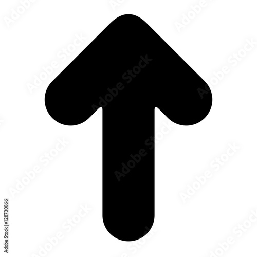 Minimalistic black rounded arrow icon template