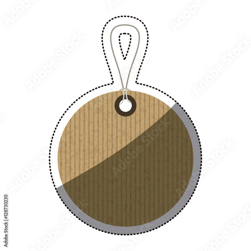 Paper hang label icon. Tag banner product and decoration theme. Isolated design. Vector illustration