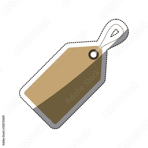 Paper hang label icon. Tag banner product and decoration theme. Isolated design. Vector illustration